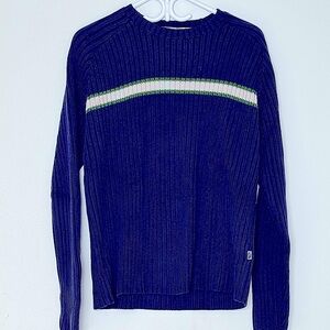 The North Face Men’s Navy Blue Color 55% Acrylic 45% Cotton Chunky Large Sweater